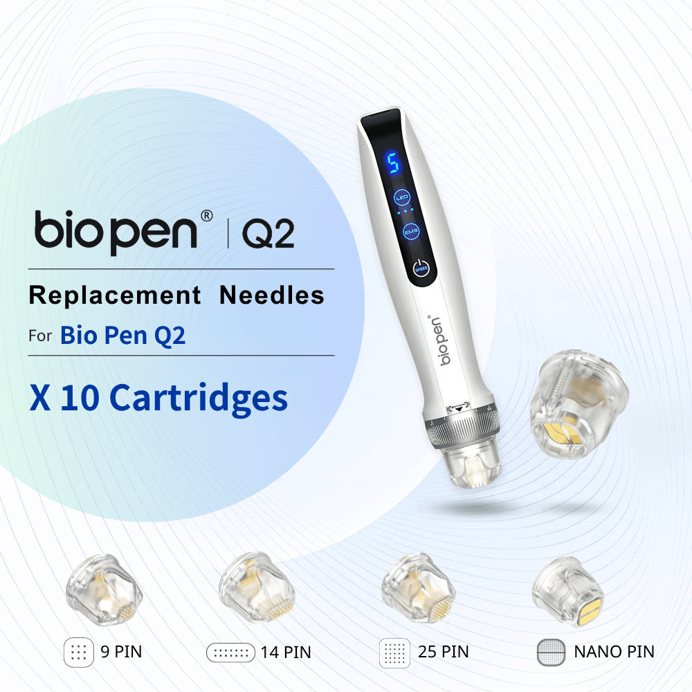 Dr.Pen Cartridges 9Pin / 10 pcs BioPen Q2 Cartridges Tips Replacement Heads 5 Pcs