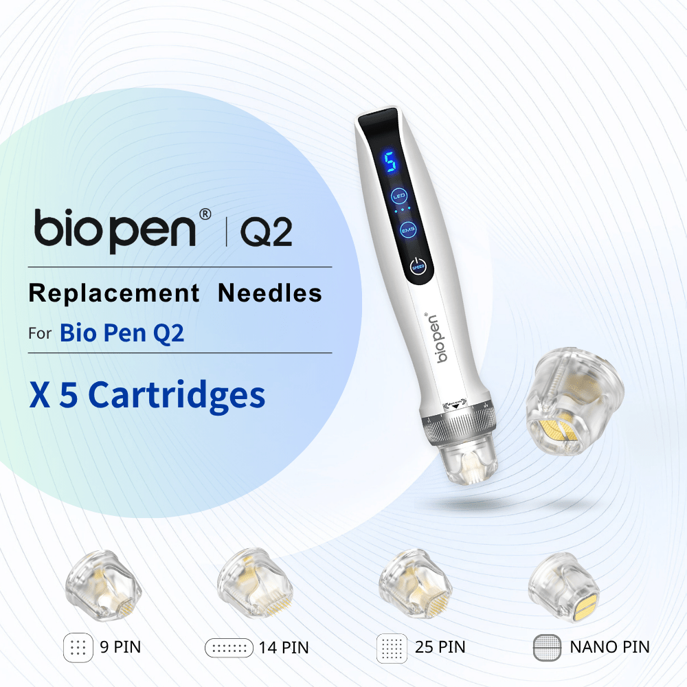 Dr.Pen Cartridges 9Pin / 5 pcs BioPen Q2 Cartridges Tips Replacement Heads 5 Pcs