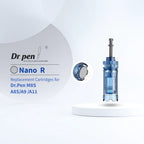 Dr. Pen Nano R replacement microneedling cartridge for M8S/A8S/A9/A11, featuring a clear blue design.