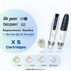 Dr.Pen Q1S/Bio Pen Q2 replacement cartridges (5-pack) with 9, 14, 25, and nano pins.