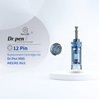 Dr. Pen M8S, A8S, A9 and A11 12-pin replacement cartridge with translucent blue housing.