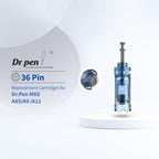 Dr. Pen 36-Pin blue microneedle cartridge for M8S, A8S, A9, A11 series, shown on a white pedestal.