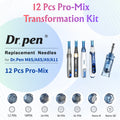 Dr. Pen M8S/A8S/A9/A11 12-pack Pro-Mix needle tips set for targeted skin transformation.