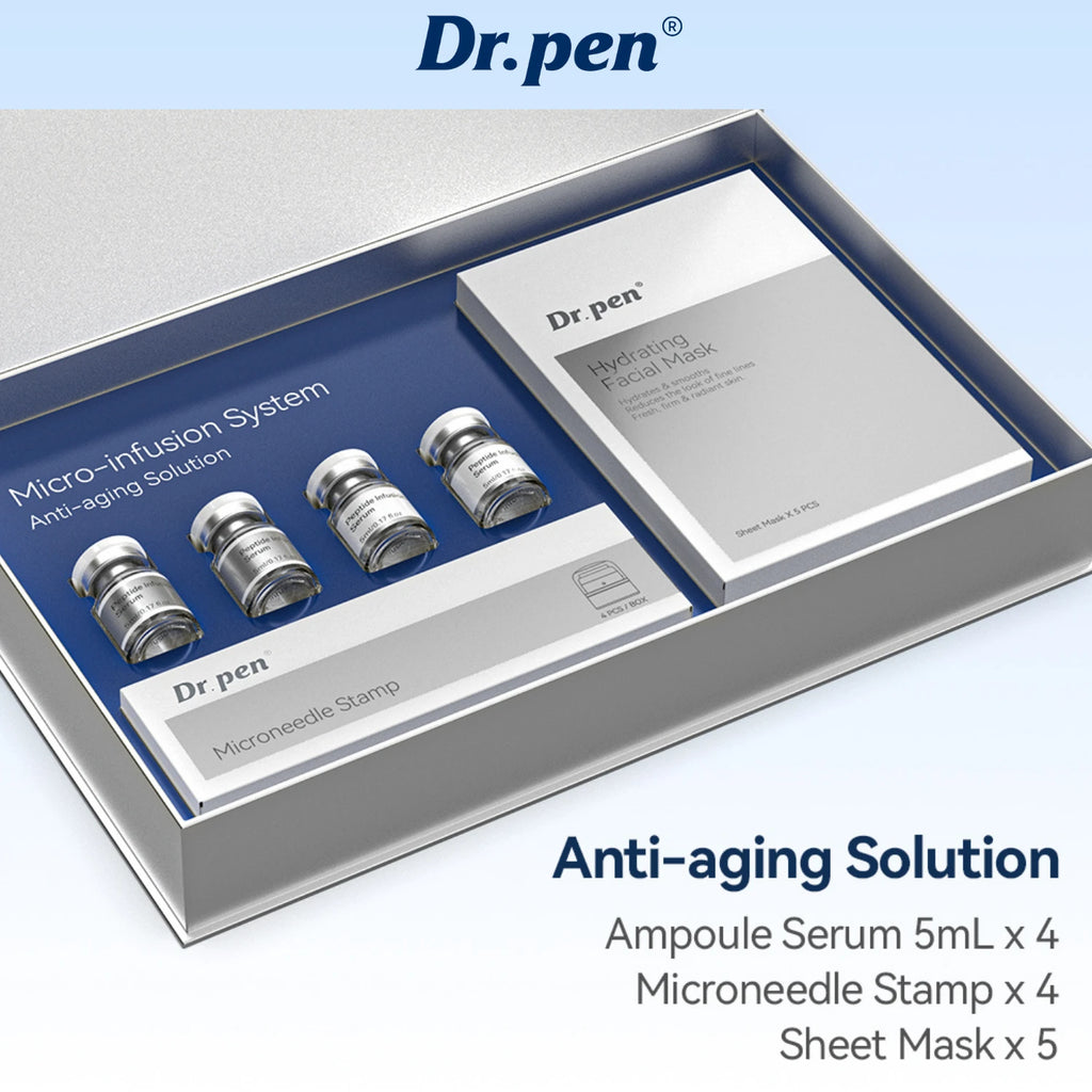 Dr. Pen MIS20 Micro-Infusion System – Microneedle Stamp Kit with Peptide Serums & Recovery Masks