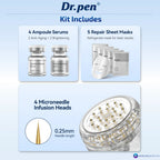 Dr. Pen MIS20 Micro-Infusion System – Microneedle Stamp Kit with Peptide Serums & Recovery Masks