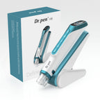 Dr.pen H6 professional microneedling pen with LED light therapy, serum infusion, and sleek teal/white design.