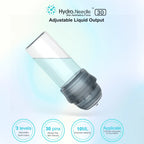 HN30 Hydra Needle derma stamp with clear serum ampoule, adjustable flow control, and 30 titanium microneedles.