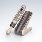 Hydra Pen H5 professional gold micro-needling device with integrated serum container and sleek charging stand.