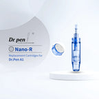 Dr. Pen A1 Nano-R replacement cartridge in translucent blue housing.