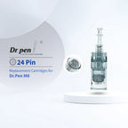 Dr. Pen M8 24-pin replacement cartridge with clear and silver housing.