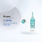 Dr. Pen A6S 24-Pin replacement microneedling cartridge with ultra-fine 0.18mm needles and secure 3L bayonet connection.