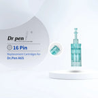 Dr. Pen A6S 16-Pin replacement microneedling cartridge with ultra-fine 0.18mm needles and secure 3L bayonet connection.